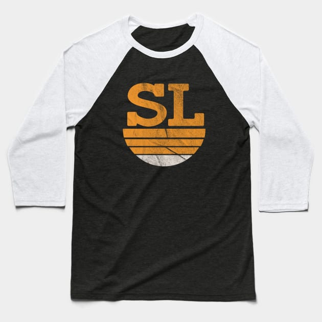 Star Labs Symbol Baseball T-Shirt by scottlakes